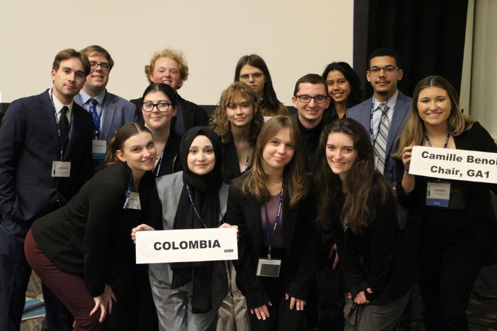 Stockton University's Model United Nations members