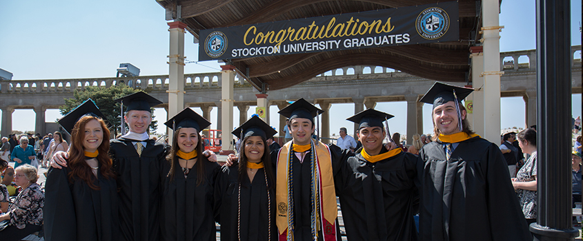 Stockton Graduates on Boardwalk