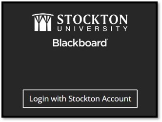Screenshot of Blackboard Log in screen