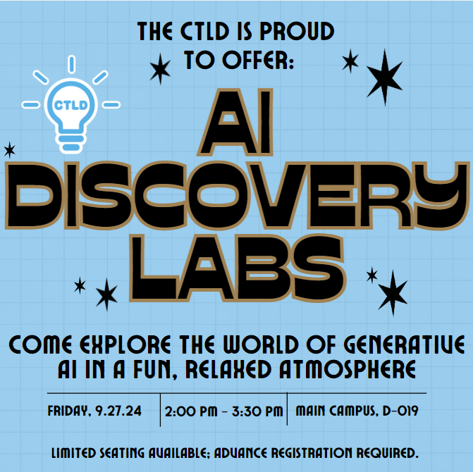 AI Discovery Lab - September 27 at 2:00 pm