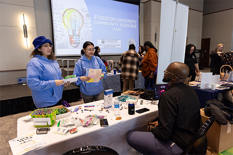 More than 30 nonprofit groups gathered in the Campus Center Event Room for the Community Resource Fair on March 14.