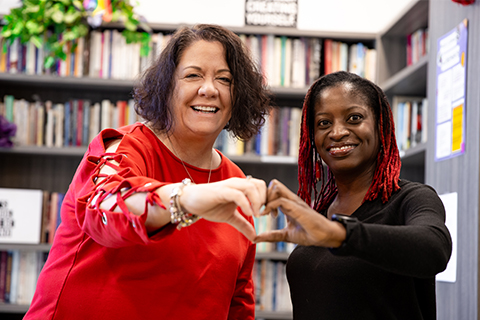 Students, faculty and staff recently participated in a photo shoot for International Women's Day's national theme, "Inspire Inclusion."