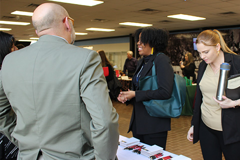 Students during March's Educational Resource Fair