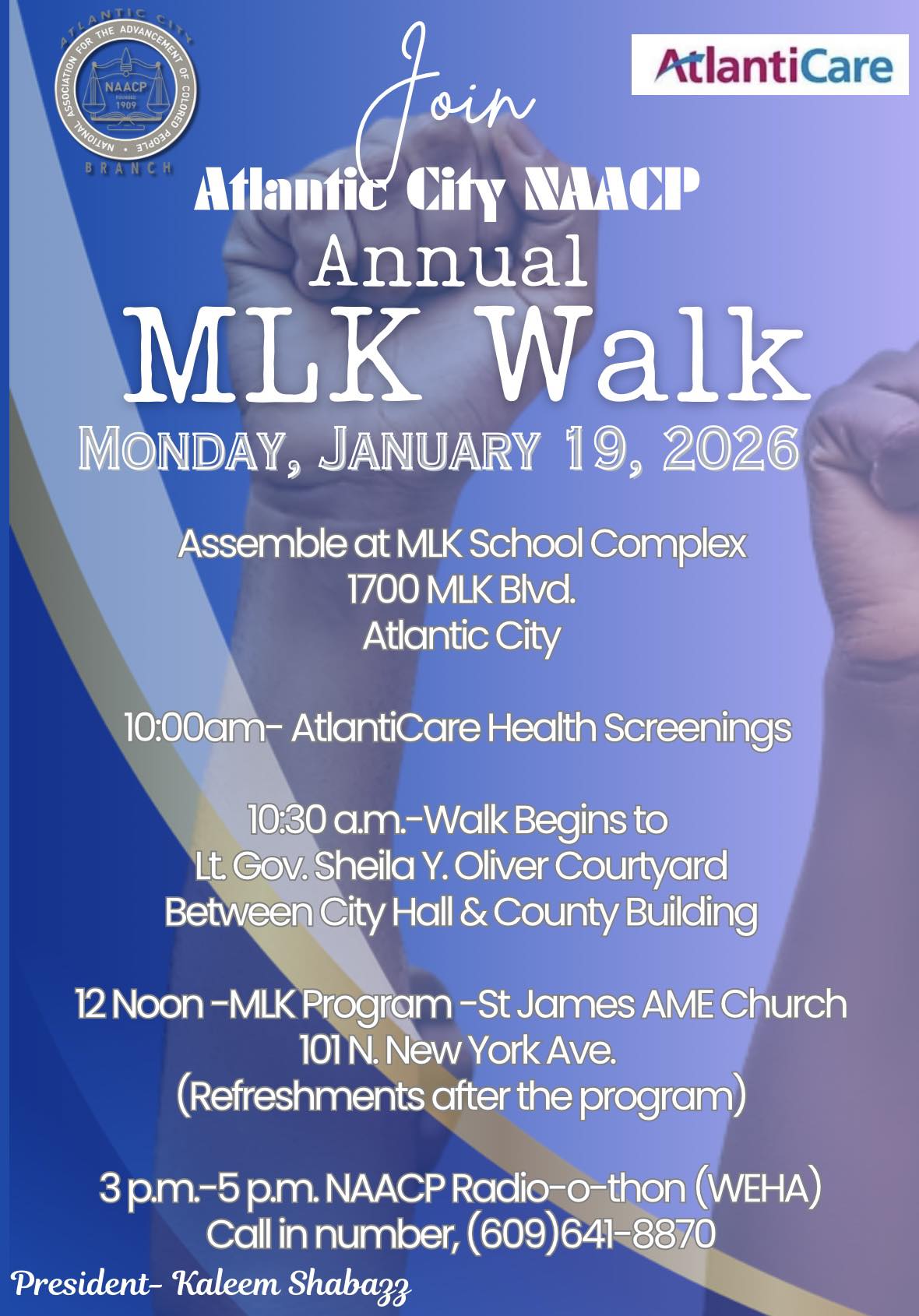 Picture of the flyer for the NAACP Walk