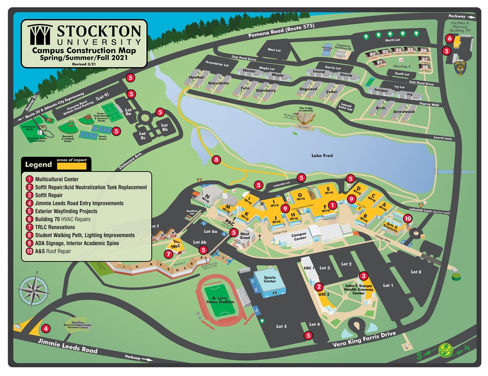 Construction Updates - Facilities &amp; Operations | Stockton University
