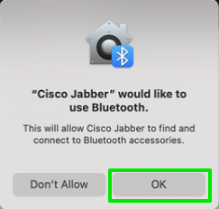 allow Jabber to access your screen recording settings screenshot