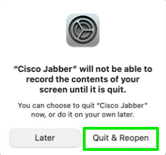 quit Jabber to continue screenshot