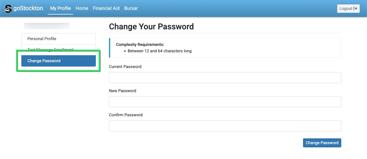 Change my password