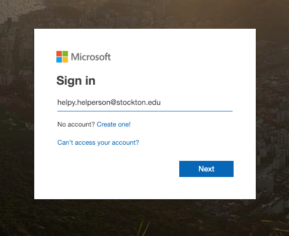 A screenshot depicting the Microsoft Office 365 login page.