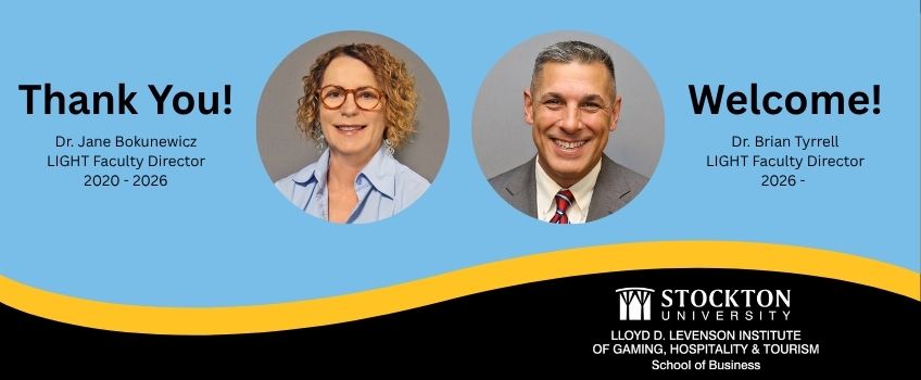 Banner thanking Dr. Bokunewick and welcoming Dr. Tyrrell