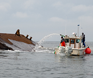 Image of sinking boats