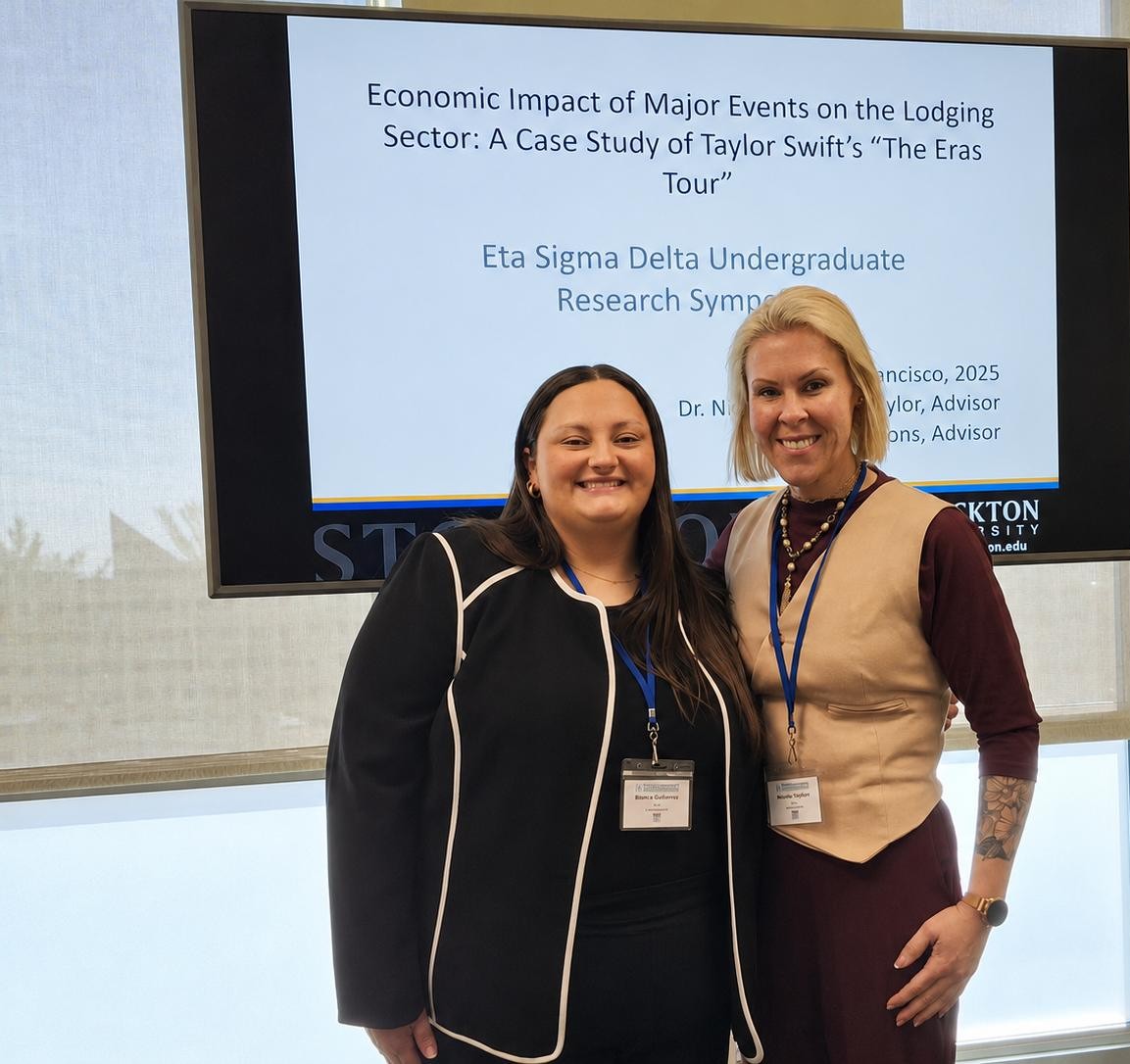 Professor Noel Criscione-Naylor, right, with student Gabriella DeFrancisco 
