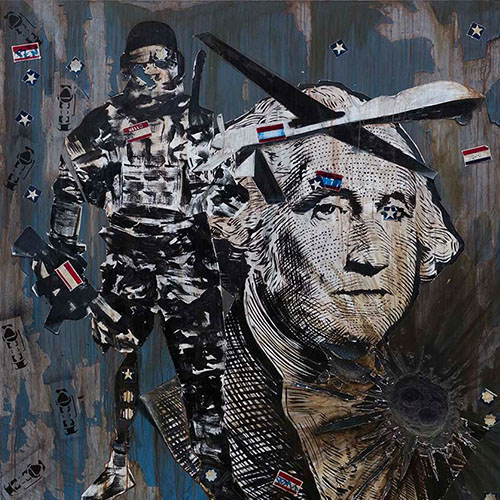 James Raczkowski. “Wall #3,” 2017 acrylic on canvas 72in x 72in
