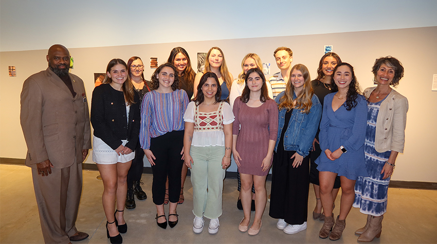 Integrative Health Minor's Ceremony in the Art Gallery