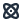 A black atom icon