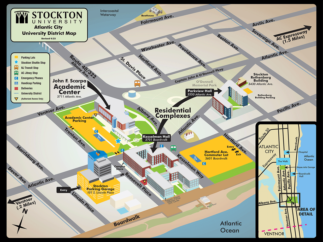 Faculty / Staff Atlantic City Parking Map