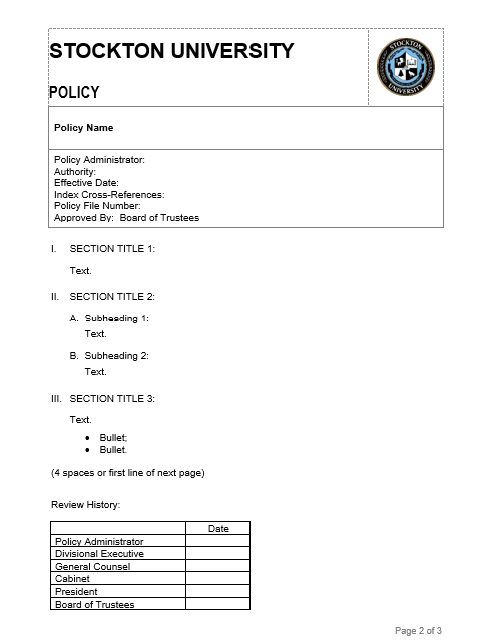 Image of Policy Template