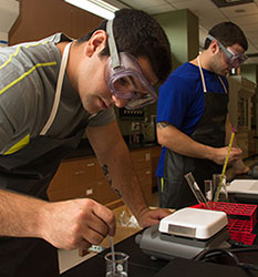 Stockton University School of Natural Sciences and Mathematics Chemistry Students in Lab Image