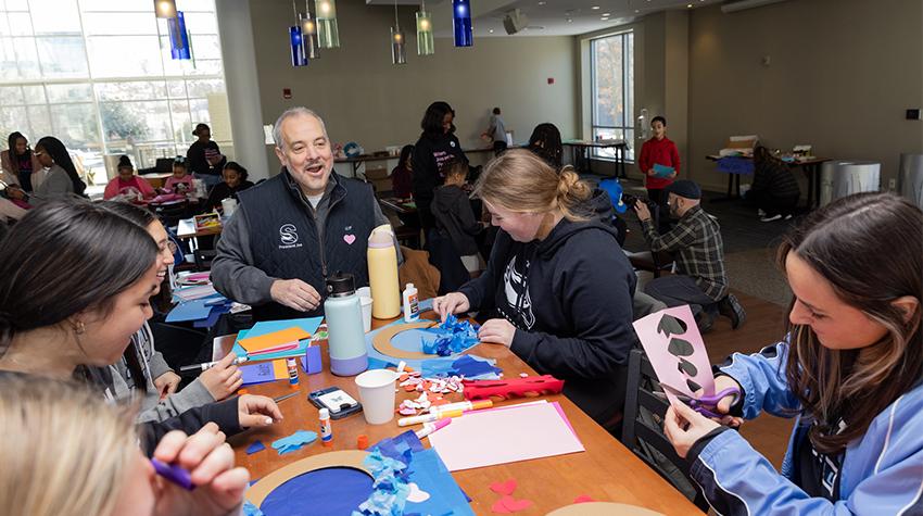 President Bertolino at Day of Service 