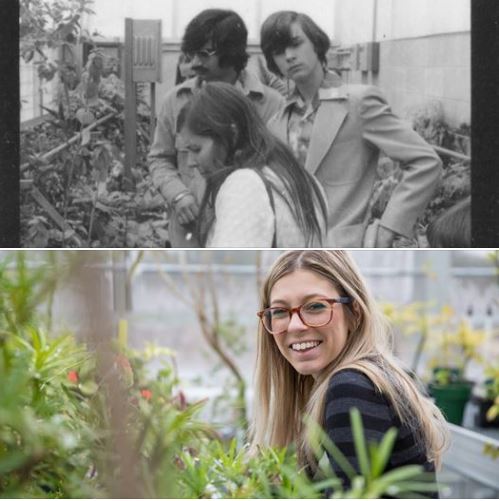 people in greenhouse 