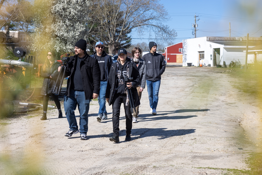 group of students at farm 