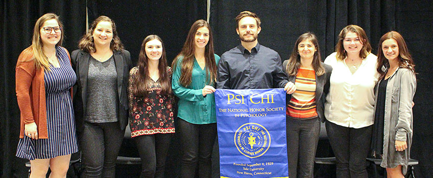 New Psi Chi Honor Society members.