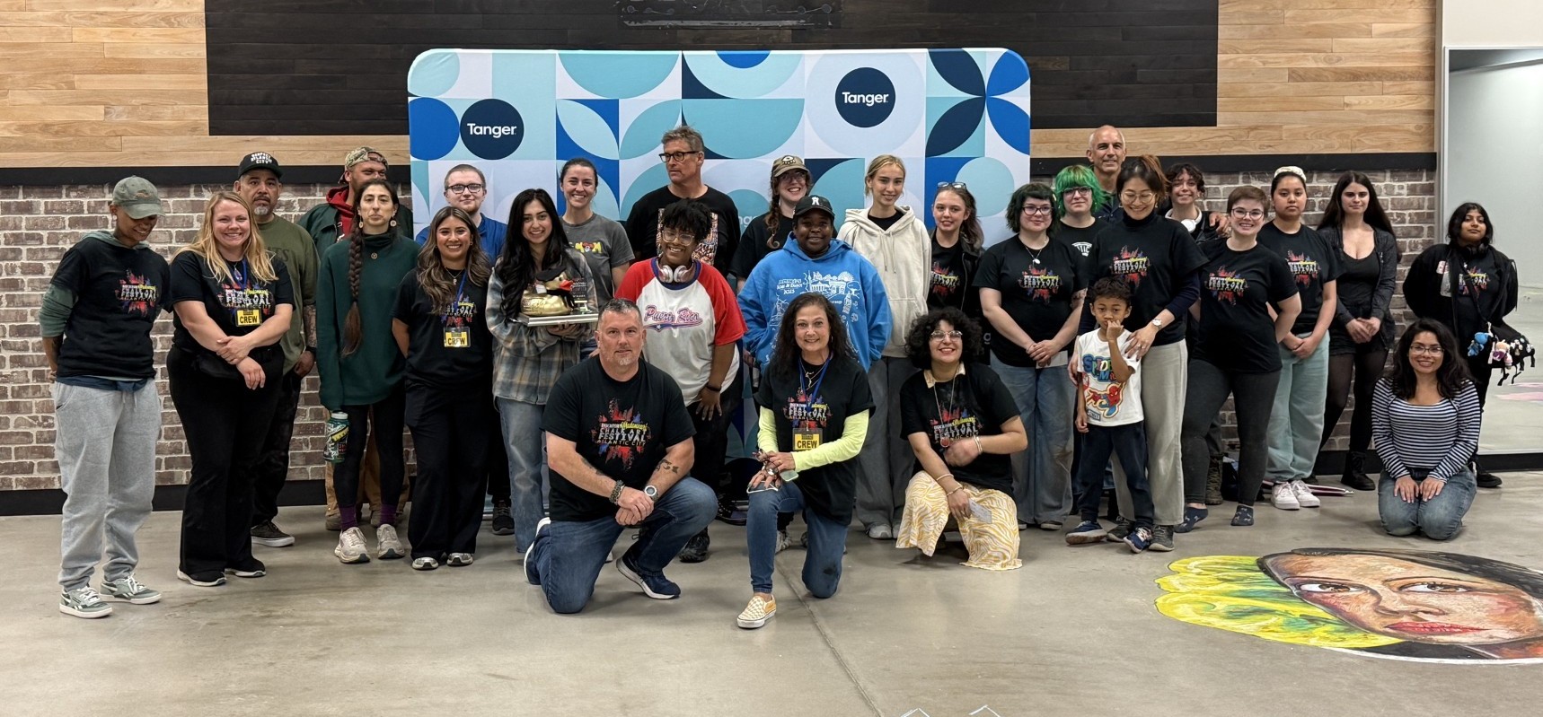 Chalk drawing participants