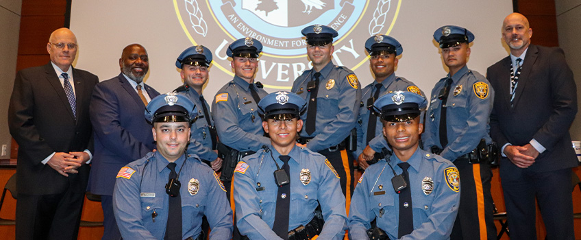 newly sworn in police officers