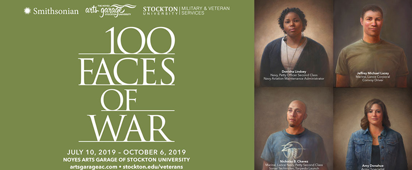 graphic for 100 Faces of War exhibit