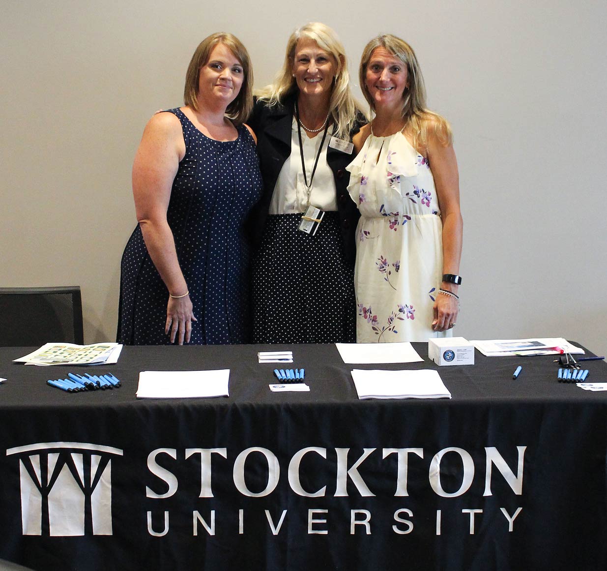 Three women at Stockton table 