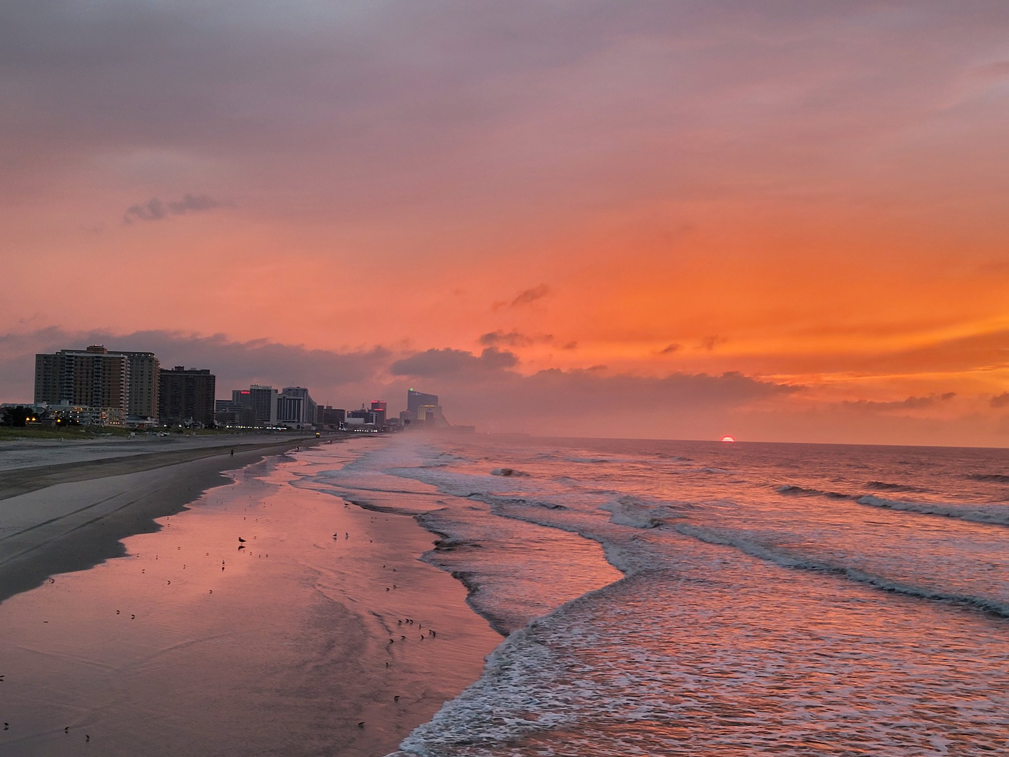 Sunrise Atlantic City coastline