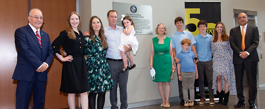 Plaque Unveiled for Michael Jacobson Room