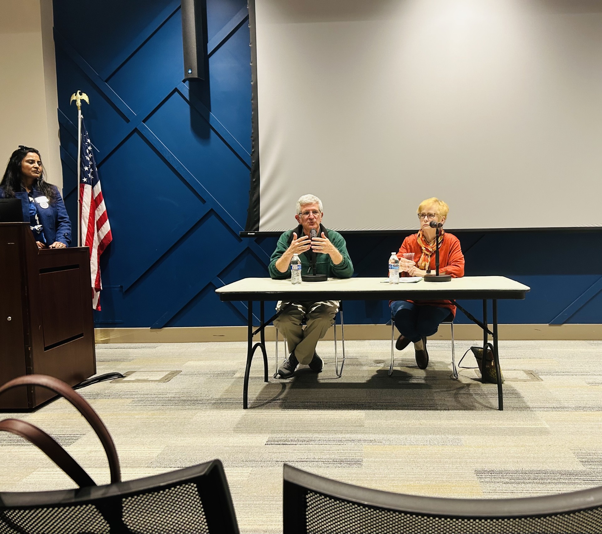 Shot in the Arm screening panelists with Sreelekha Prakash, associate professor of Health Science