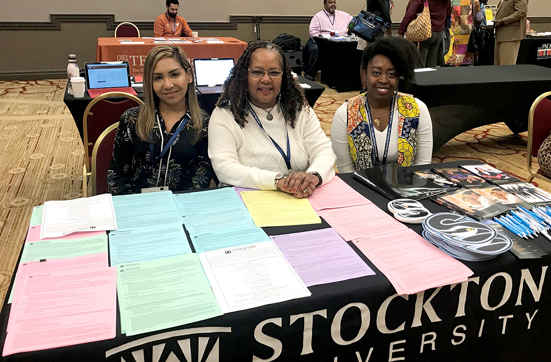 From left, Sinanan, Reid-Merritt and Harris at the Annual Black Doctoral Network Conference. 