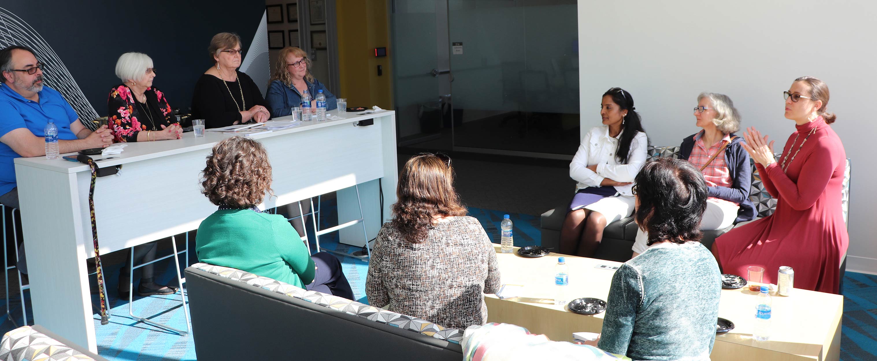 Garcia, Reed, Slusser and McGinnis share publishing tips during engaging panel discussing at The Author Chat and Celebration on April 10.