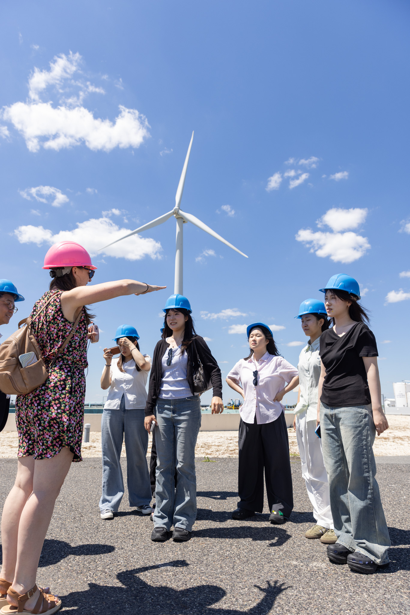 South Korean Hospitality Students at Windfarm 