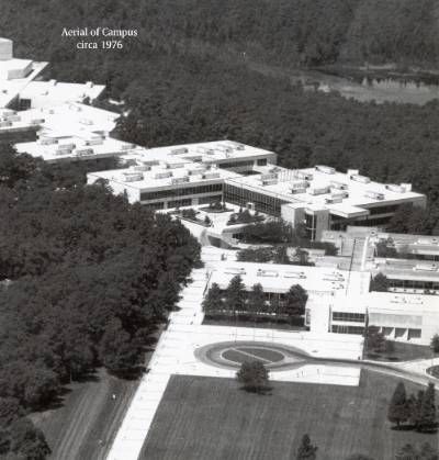 Black and White Ariel Photo of Stockton College 1976