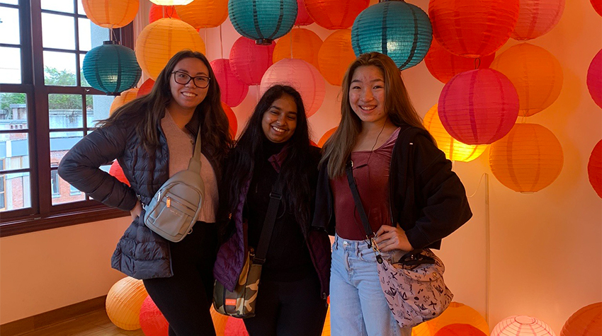 Riya and her friends during their trip to Taiwan. Photo submitted by Riya. 